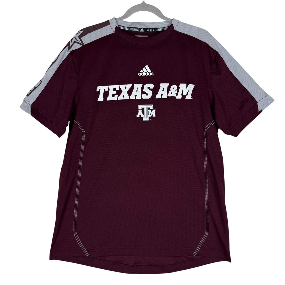 Texas A&M Aggies Shirt‎ Mens Medium Red NCAA Football Adidas Player Issued